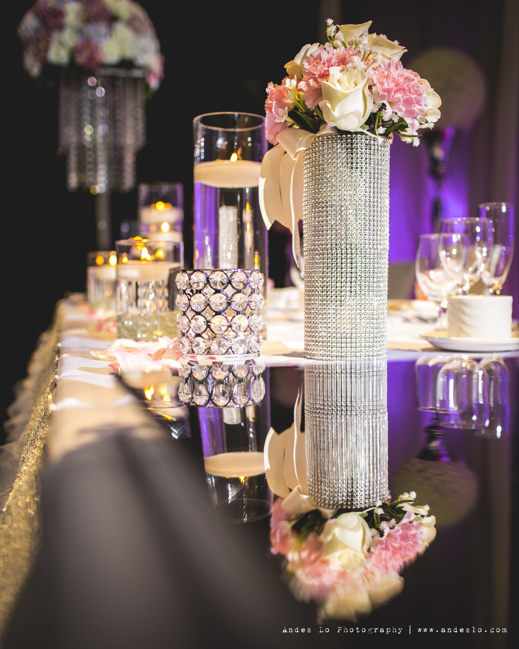 pink wedding photo